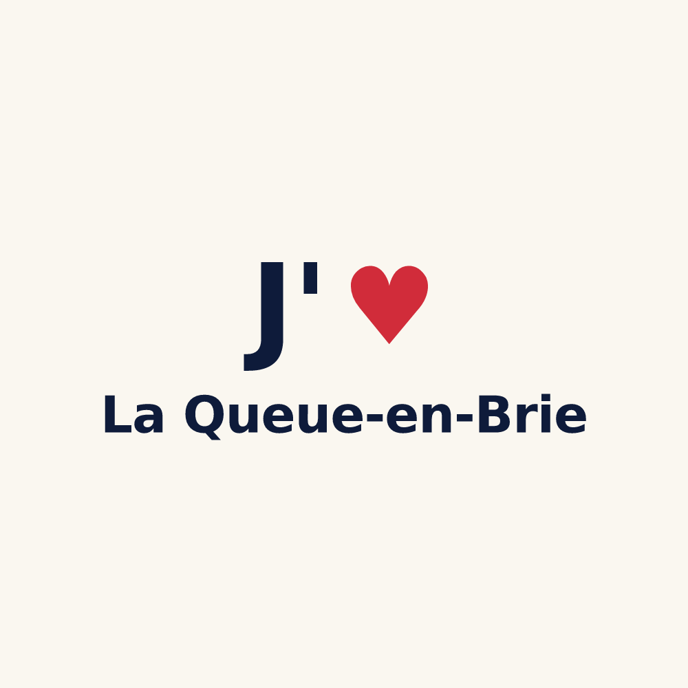 Tasse personnalisée La Queue-en-Brie — design J'aime La Queue-en-Brie