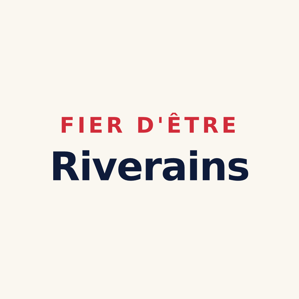 Tasse « Fier d'être Riverains » — design pour La Rivière