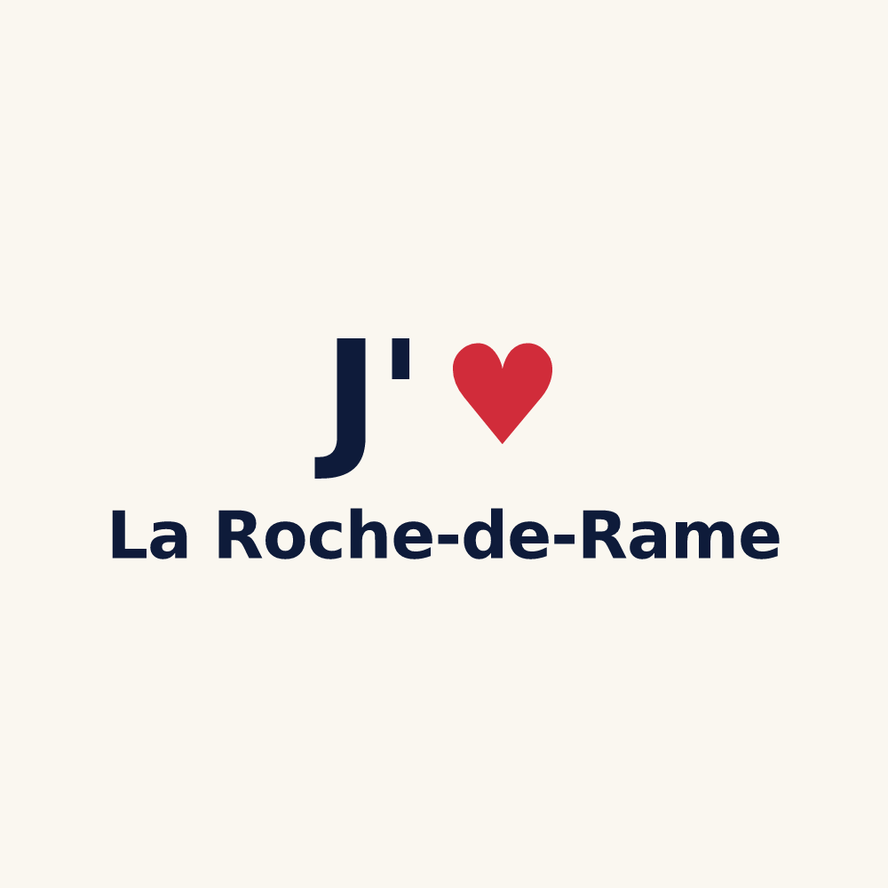 Tasse personnalisée La Roche-de-Rame — design J'aime La Roche-de-Rame