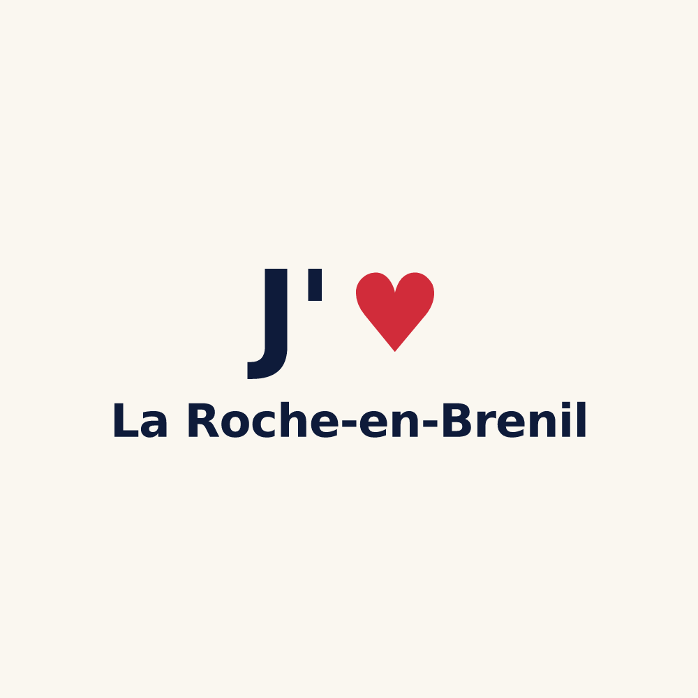Tasse personnalisée La Roche-en-Brenil — design J'aime La Roche-en-Brenil