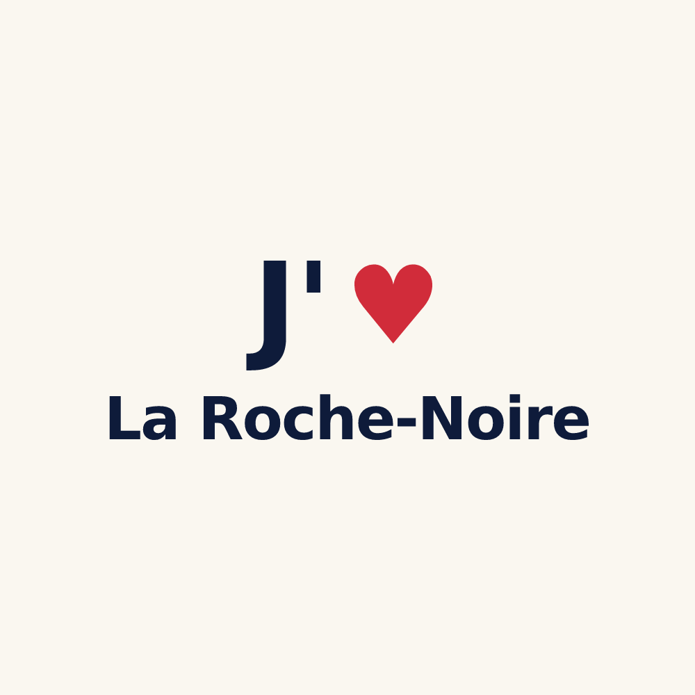 Tasse personnalisée La Roche-Noire — design J'aime La Roche-Noire