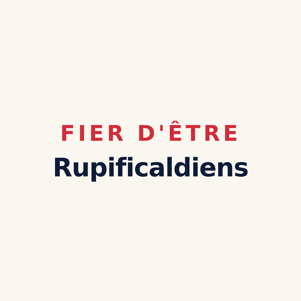 Tasse « Fier d'être Rupificaldiens » — design pour La Rochefoucauld-en-Angoumois