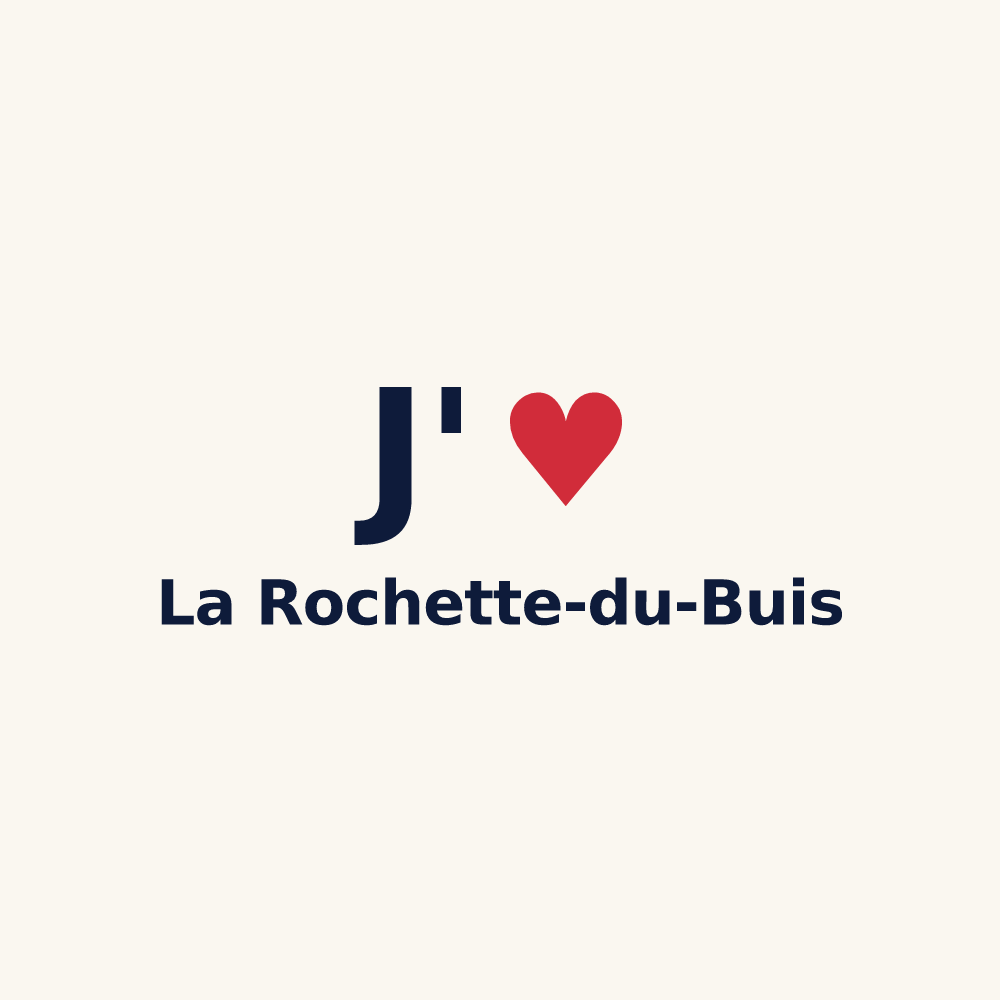 Tasse personnalisée La Rochette-du-Buis — design « J'aime La Rochette-du-Buis » imprimé sur la tasse