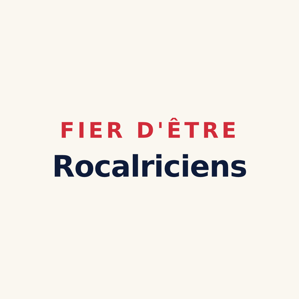 Tasse « Fier d'être Rocalriciens » — design pour La Roque-Alric