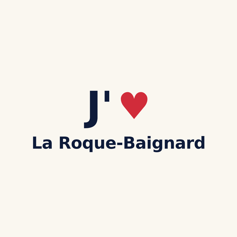 Tasse personnalisée La Roque-Baignard — design J'aime La Roque-Baignard