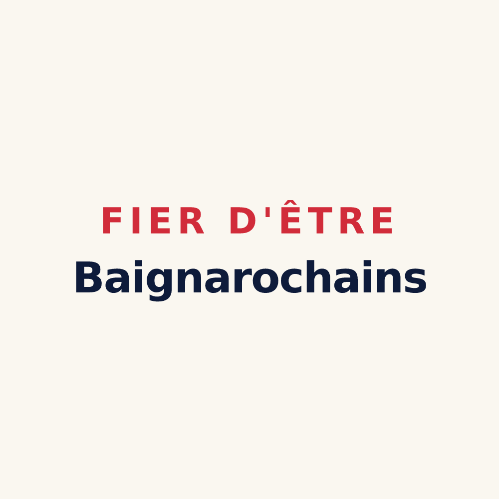 Tasse « Fier d'être Baignarochains » — design pour La Roque-Baignard