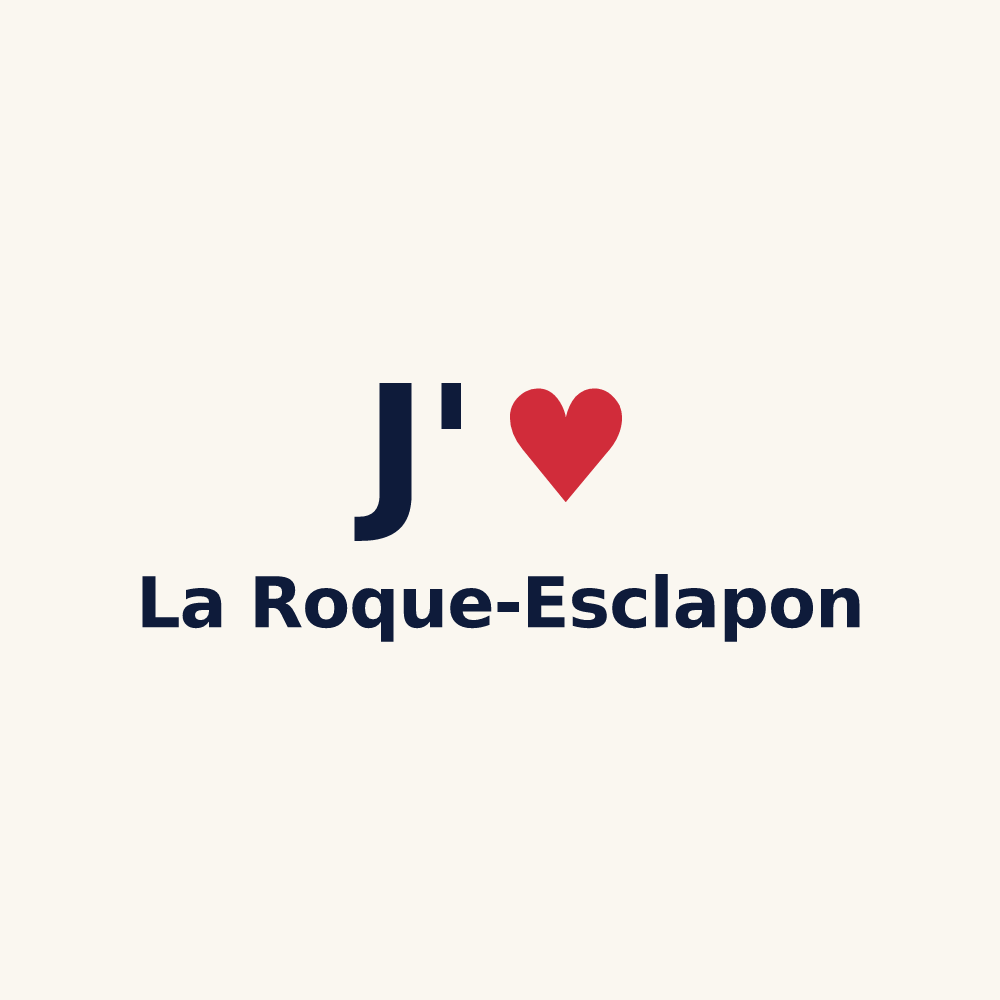 Tasse personnalisée La Roque-Esclapon — design J'aime La Roque-Esclapon