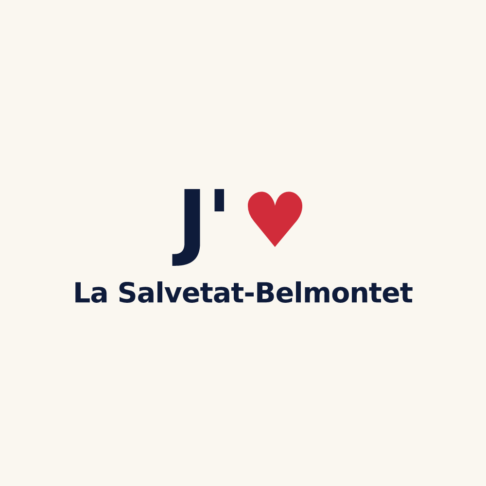 Tasse personnalisée La Salvetat-Belmontet — design J'aime La Salvetat-Belmontet