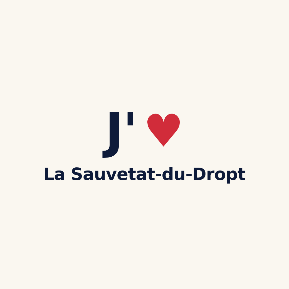 Tasse personnalisée La Sauvetat-du-Dropt — design J'aime La Sauvetat-du-Dropt
