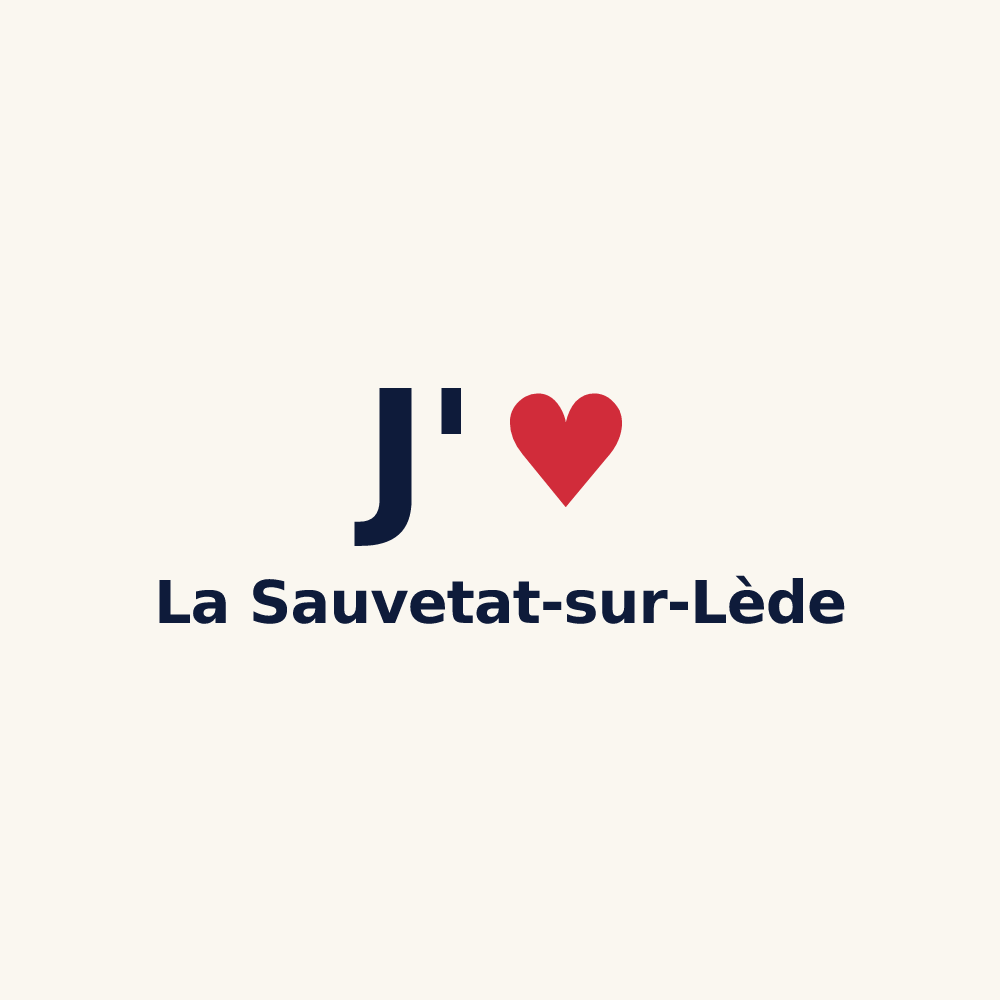 Tasse personnalisée La Sauvetat-sur-Lède — design J'aime La Sauvetat-sur-Lède