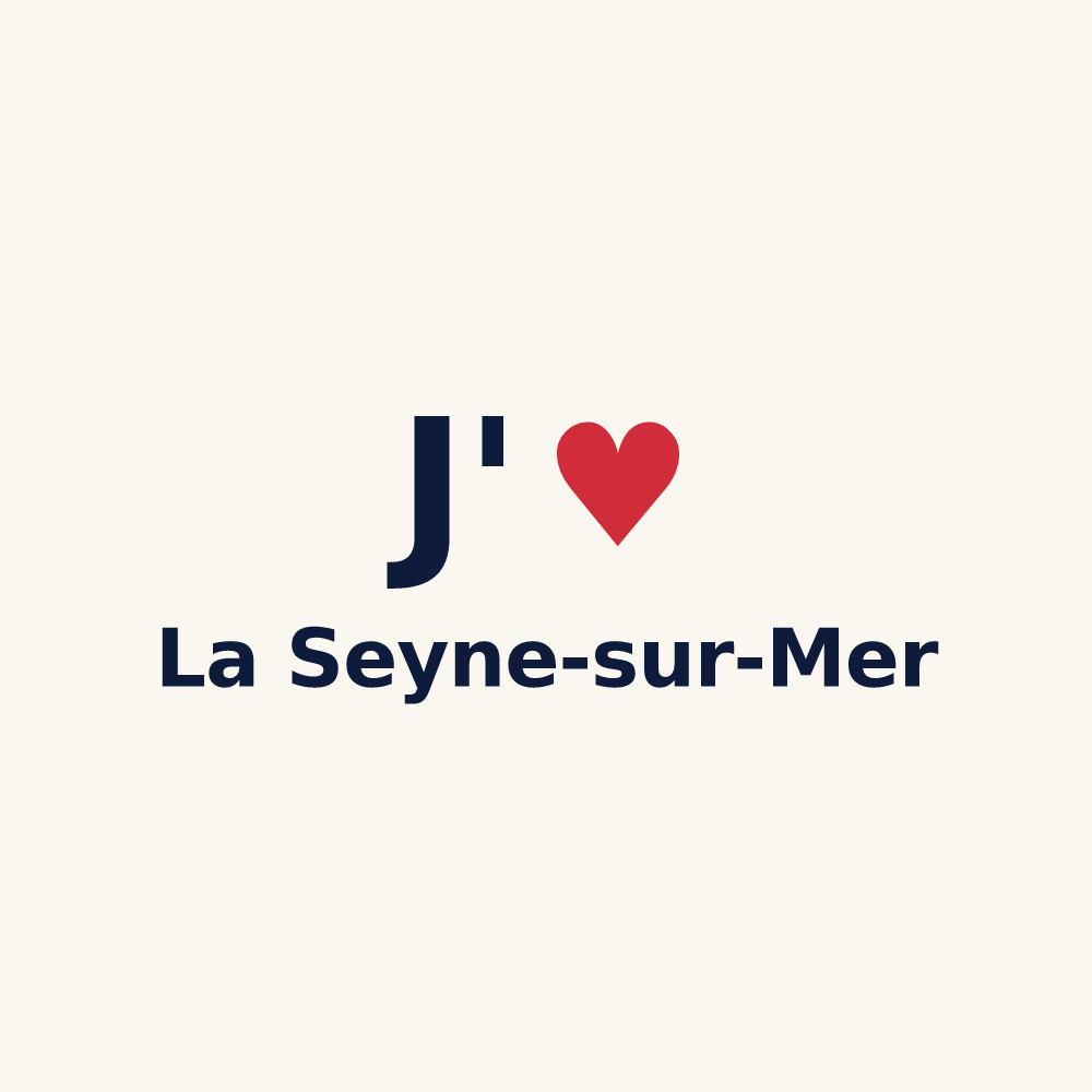Tasse personnalisée La Seyne-sur-Mer — design J'aime La Seyne-sur-Mer