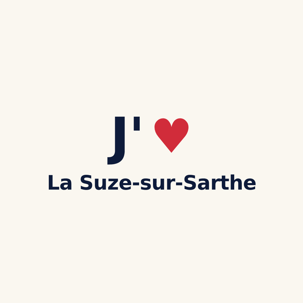 Tasse personnalisée La Suze-sur-Sarthe — design J'aime La Suze-sur-Sarthe