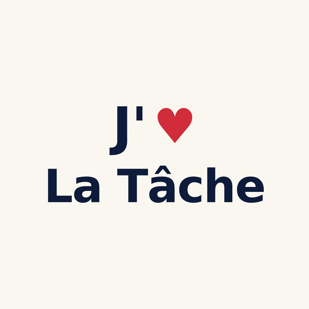 Tasse personnalisée La Tâche — design J'aime La Tâche