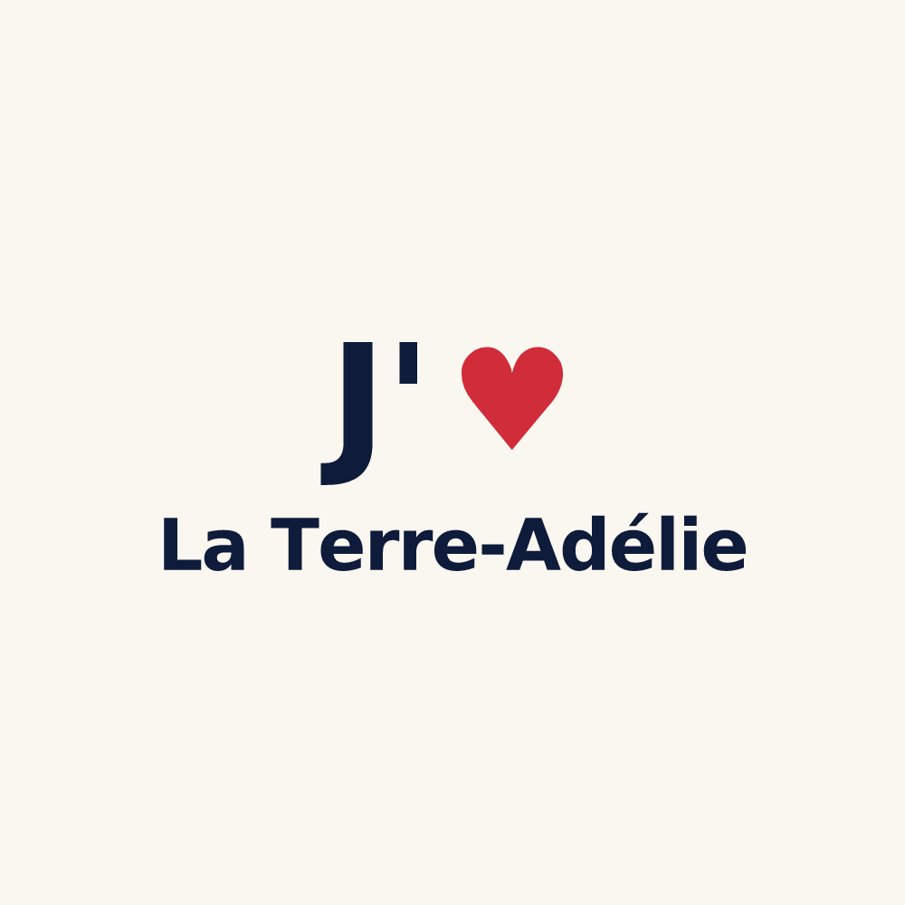 Tasse personnalisée La Terre-Adélie — design J'aime La Terre-Adélie