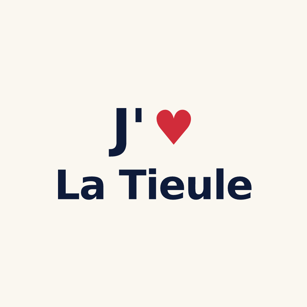 Tasse personnalisée La Tieule — design « J'aime La Tieule » imprimé sur la tasse