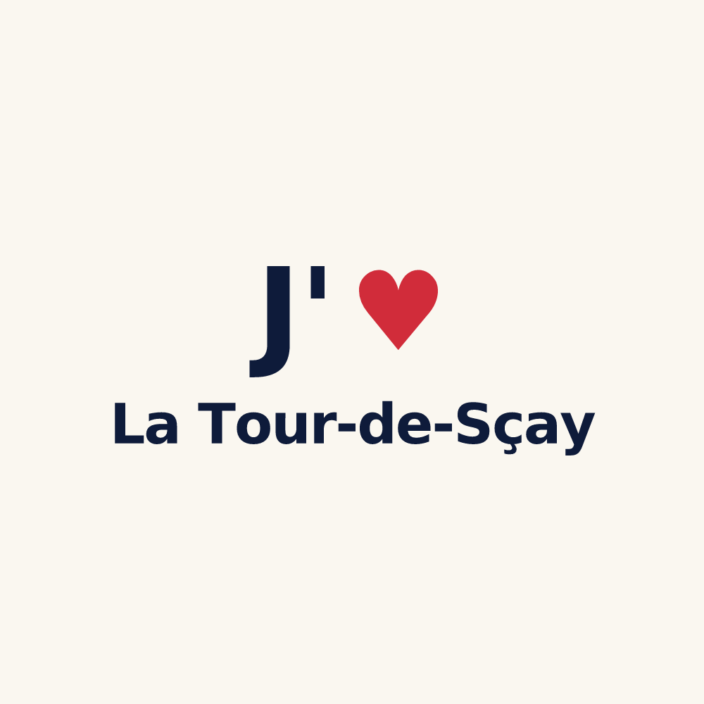 Tasse personnalisée La Tour-de-Sçay — design J'aime La Tour-de-Sçay