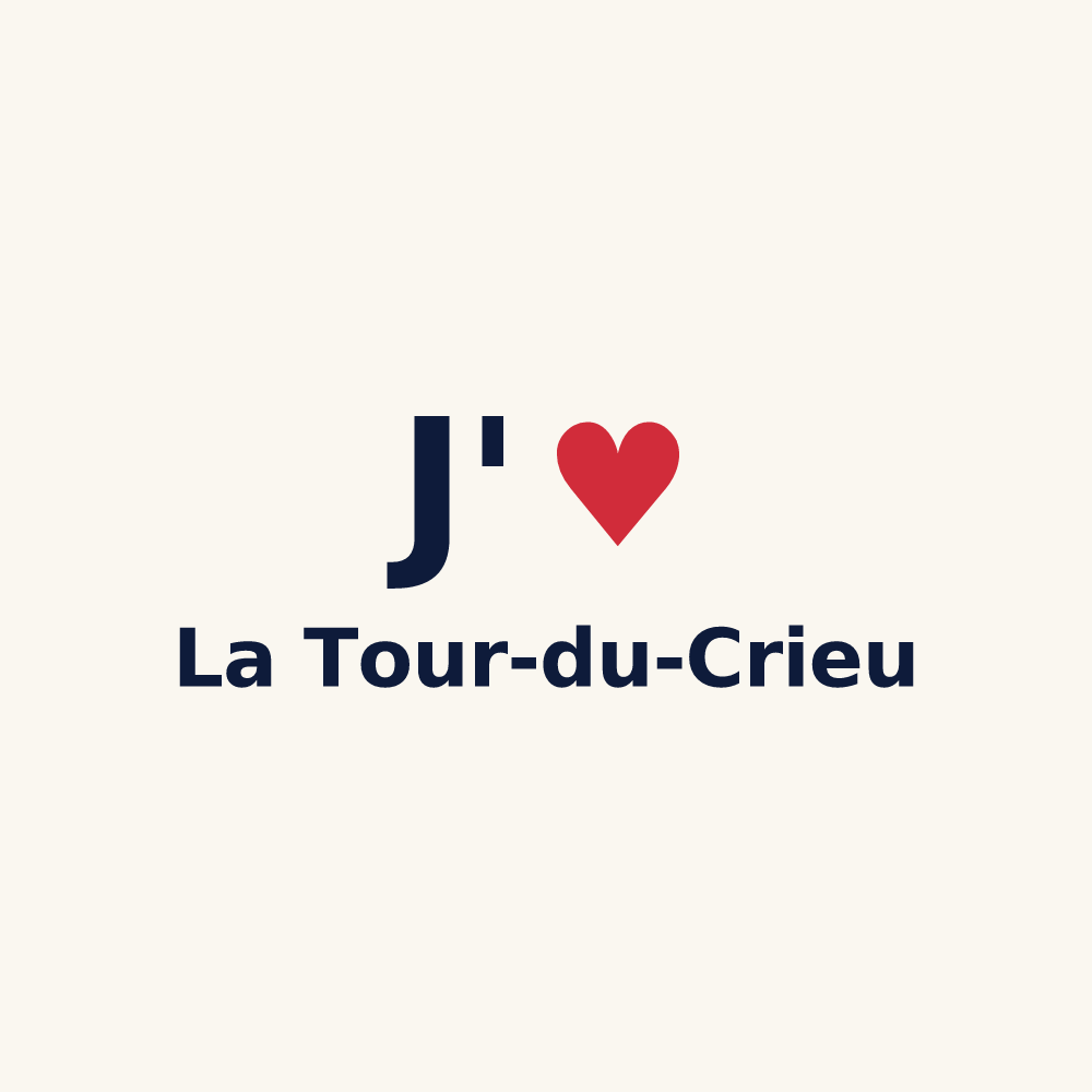 Tasse personnalisée La Tour-du-Crieu — design J'aime La Tour-du-Crieu