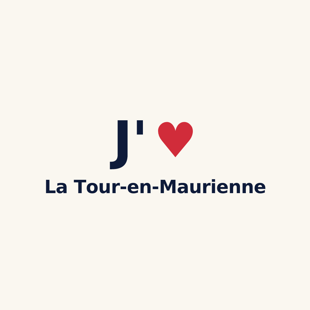 Tasse personnalisée La Tour-en-Maurienne — design J'aime La Tour-en-Maurienne