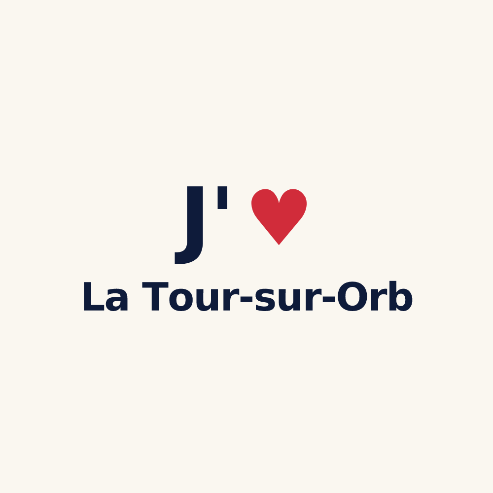 Tasse personnalisée La Tour-sur-Orb — design J'aime La Tour-sur-Orb