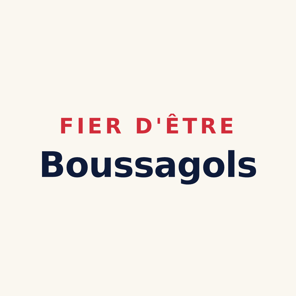 Tasse « Fier d'être Boussagols » — design pour La Tour-sur-Orb