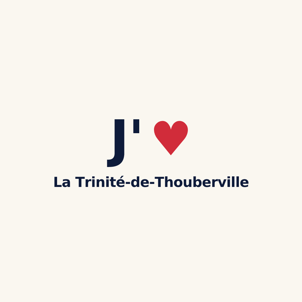 Tasse personnalisée La Trinité-de-Thouberville — design J'aime La Trinité-de-Thouberville