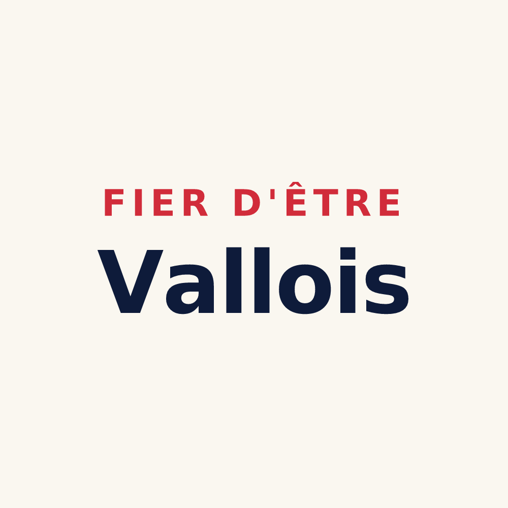 Tasse « Fier d'être Vallois » — design pour La Vallée