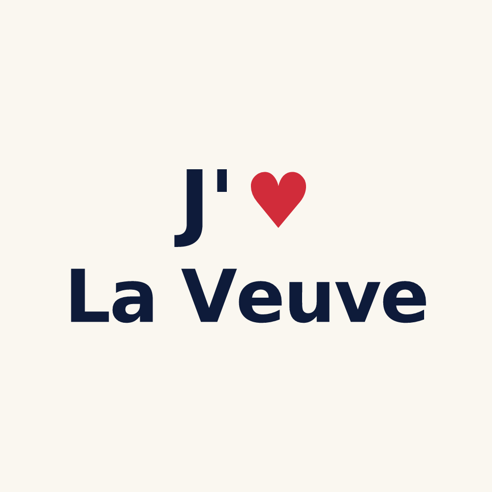 Tasse personnalisée La Veuve — design J'aime La Veuve