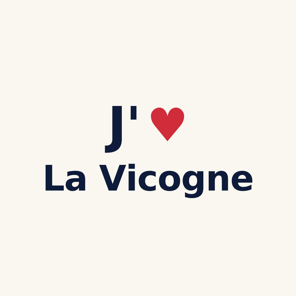 Tasse personnalisée La Vicogne — design « J'aime La Vicogne » imprimé sur la tasse