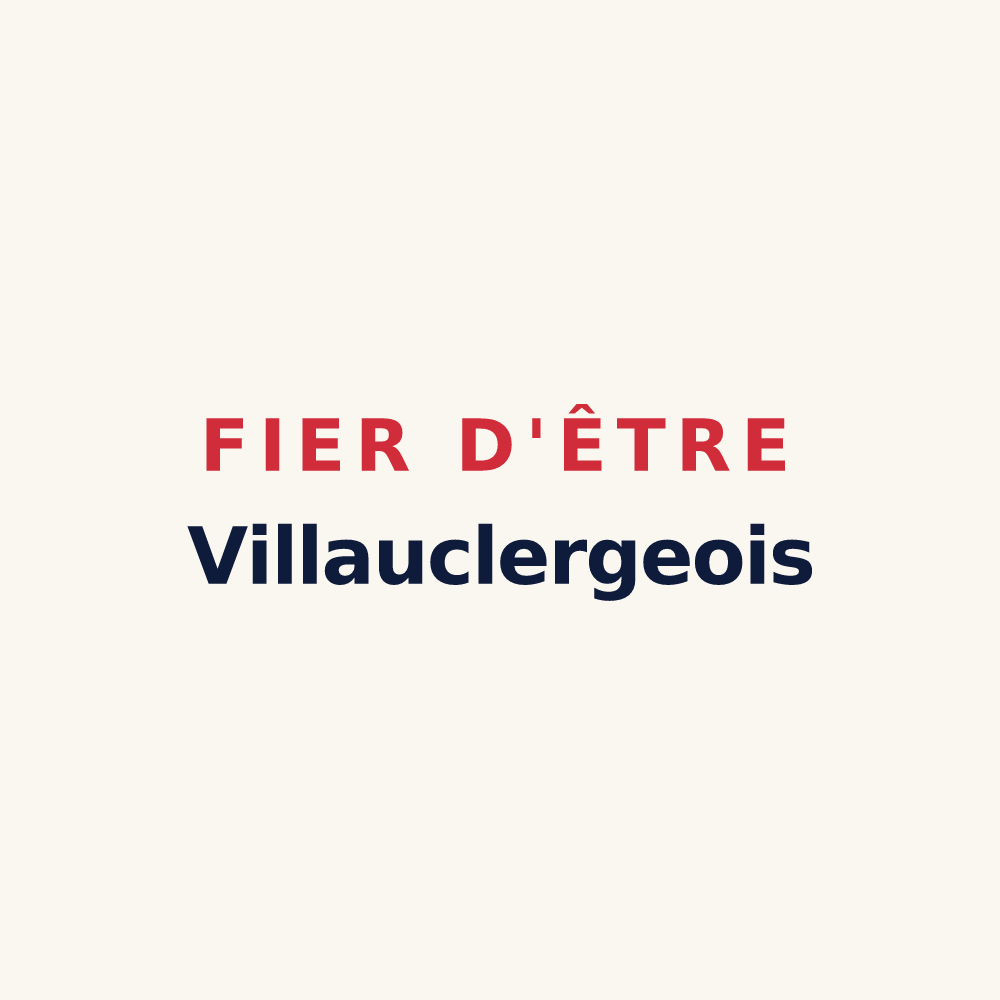 Tasse « Fier d'être Villauclergeois » — design pour La Ville-aux-Clercs