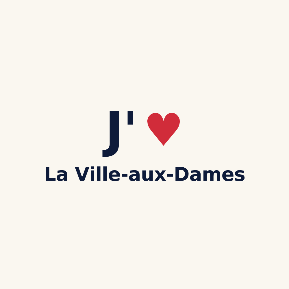 Tasse personnalisée La Ville-aux-Dames — design J'aime La Ville-aux-Dames
