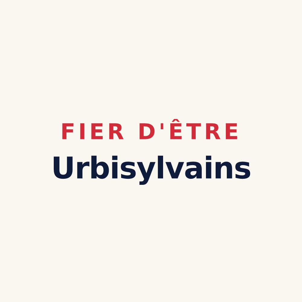 Tasse « Fier d'être Urbisylvains » — design pour La Ville-du-Bois