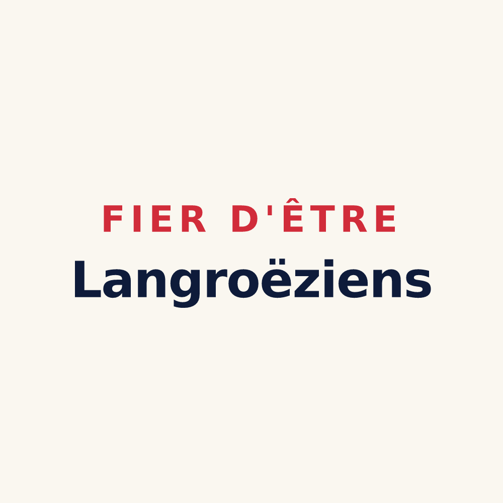 Tasse « Fier d'être Langroëziens » — design pour La Vraie-Croix