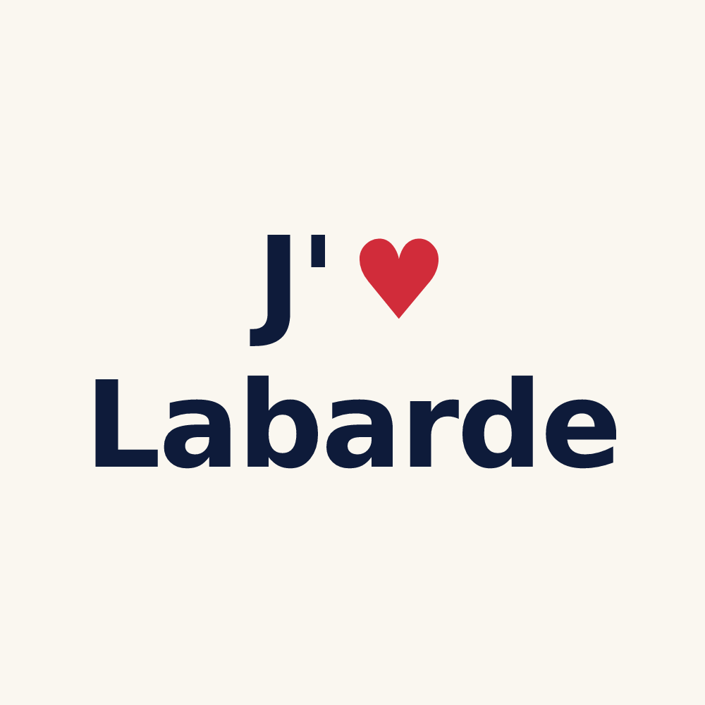Tasse personnalisée Labarde — design « J'aime Labarde » imprimé sur la tasse