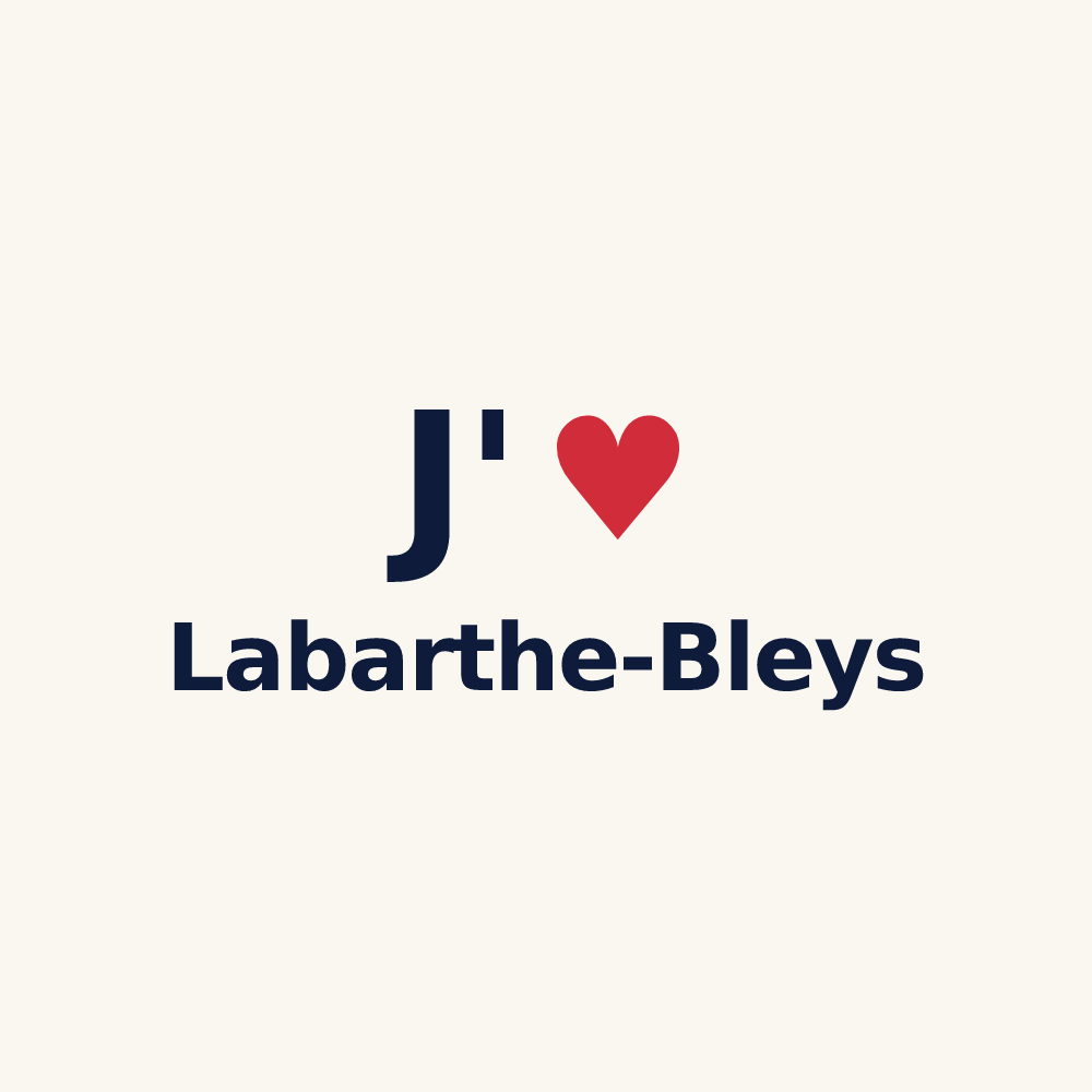 Tasse personnalisée Labarthe-Bleys — design J'aime Labarthe-Bleys