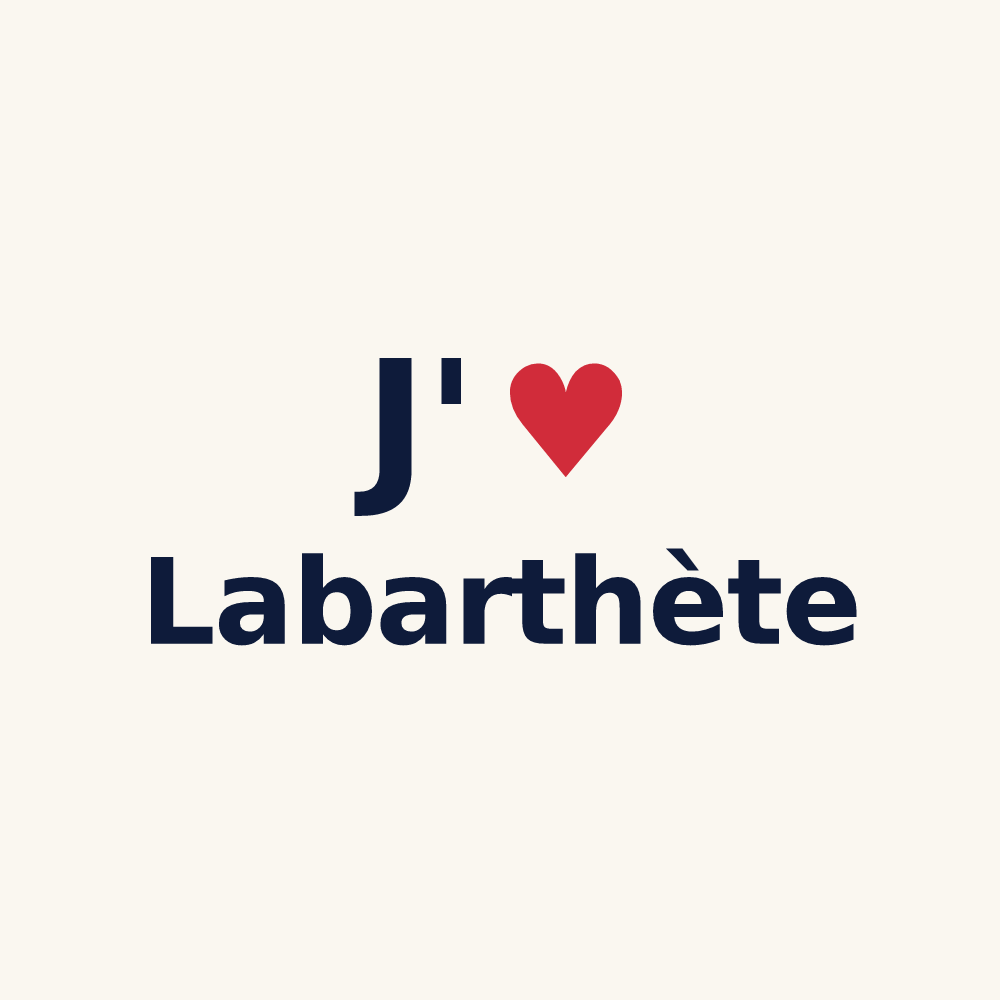 Tasse personnalisée Labarthète — design J'aime Labarthète