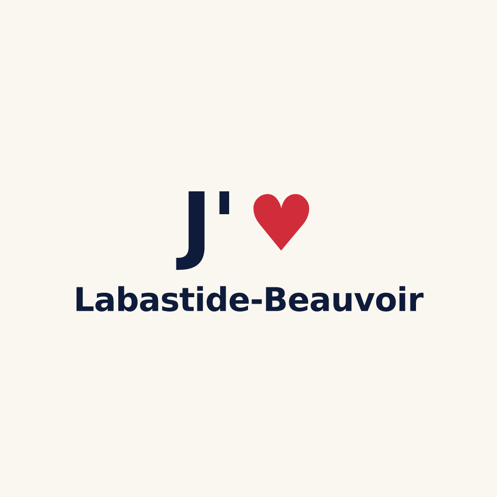 Tasse personnalisée Labastide-Beauvoir — design « J'aime Labastide-Beauvoir » imprimé sur la tasse