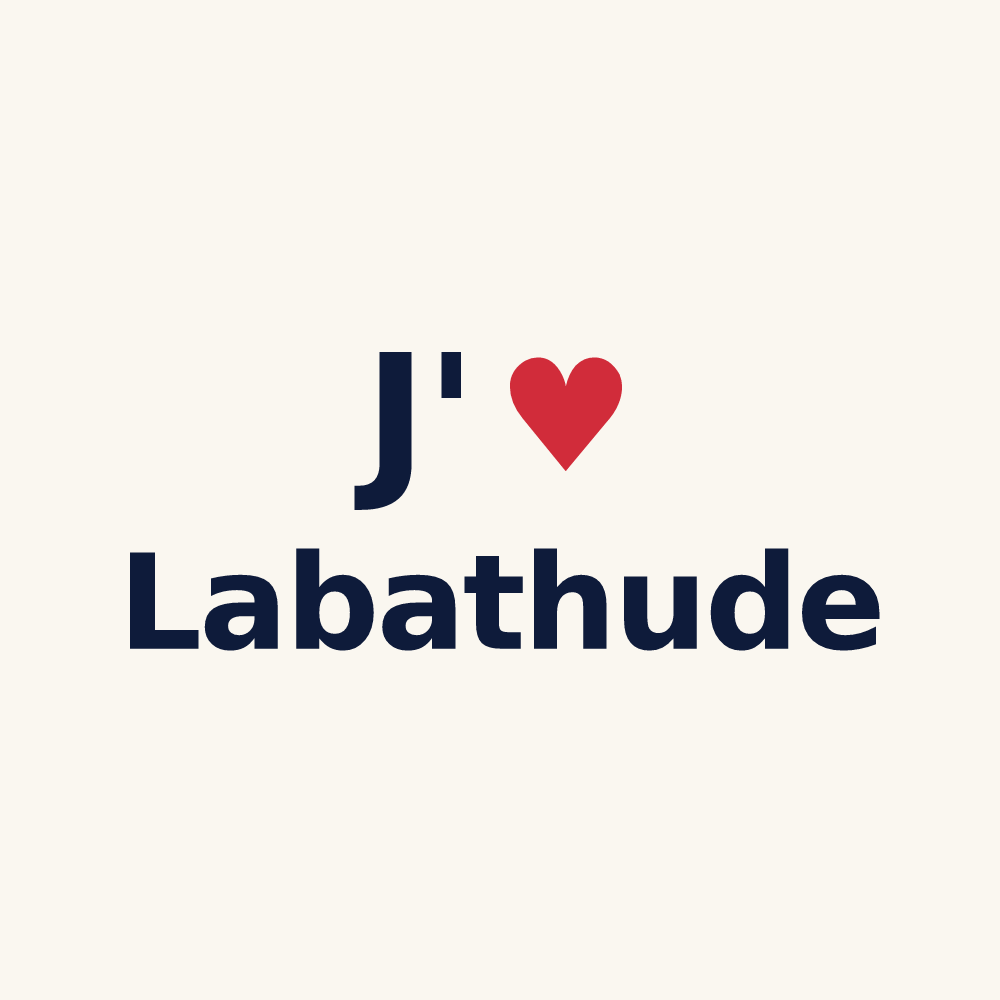 Tasse personnalisée Labathude — design J'aime Labathude
