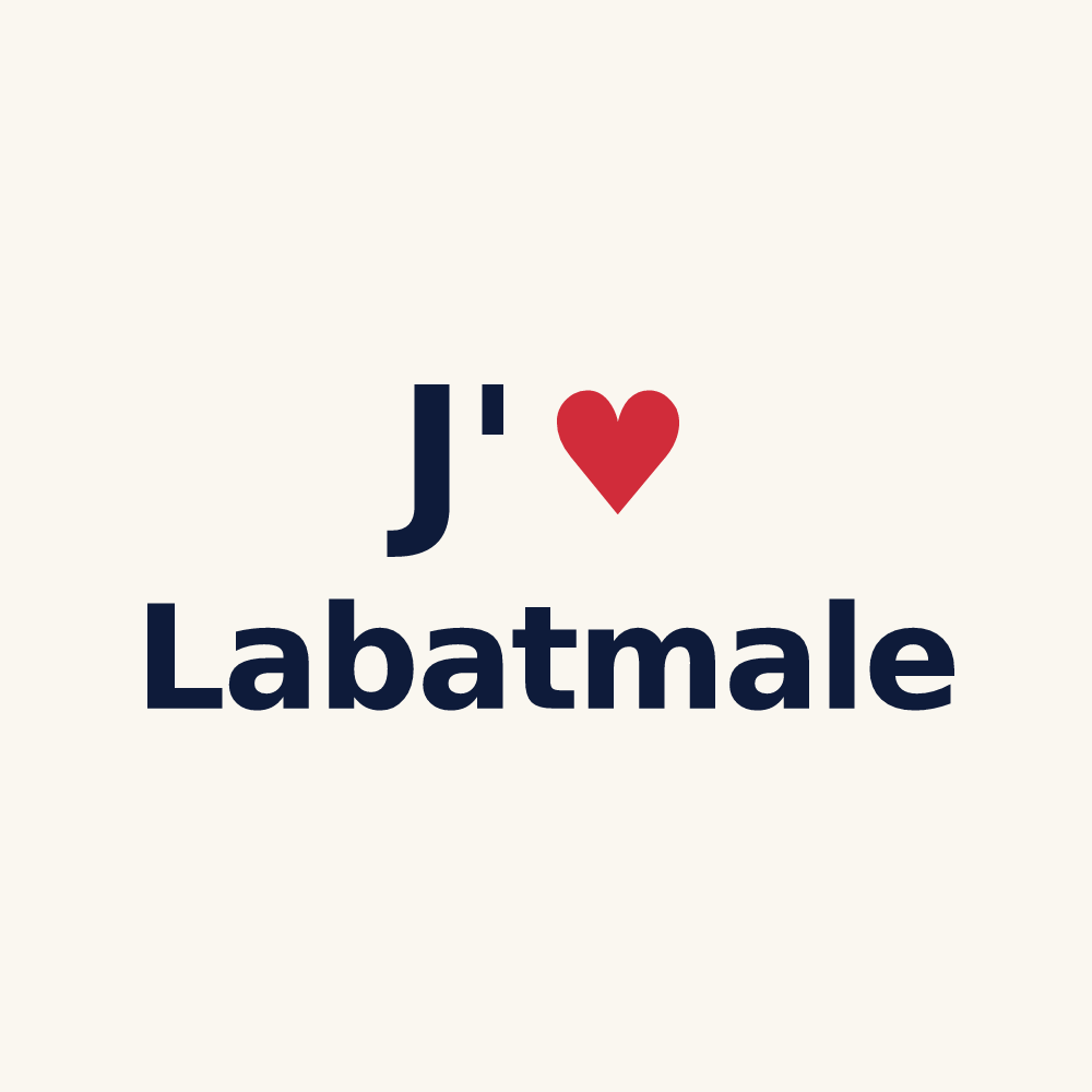 Tasse personnalisée Labatmale — design J'aime Labatmale