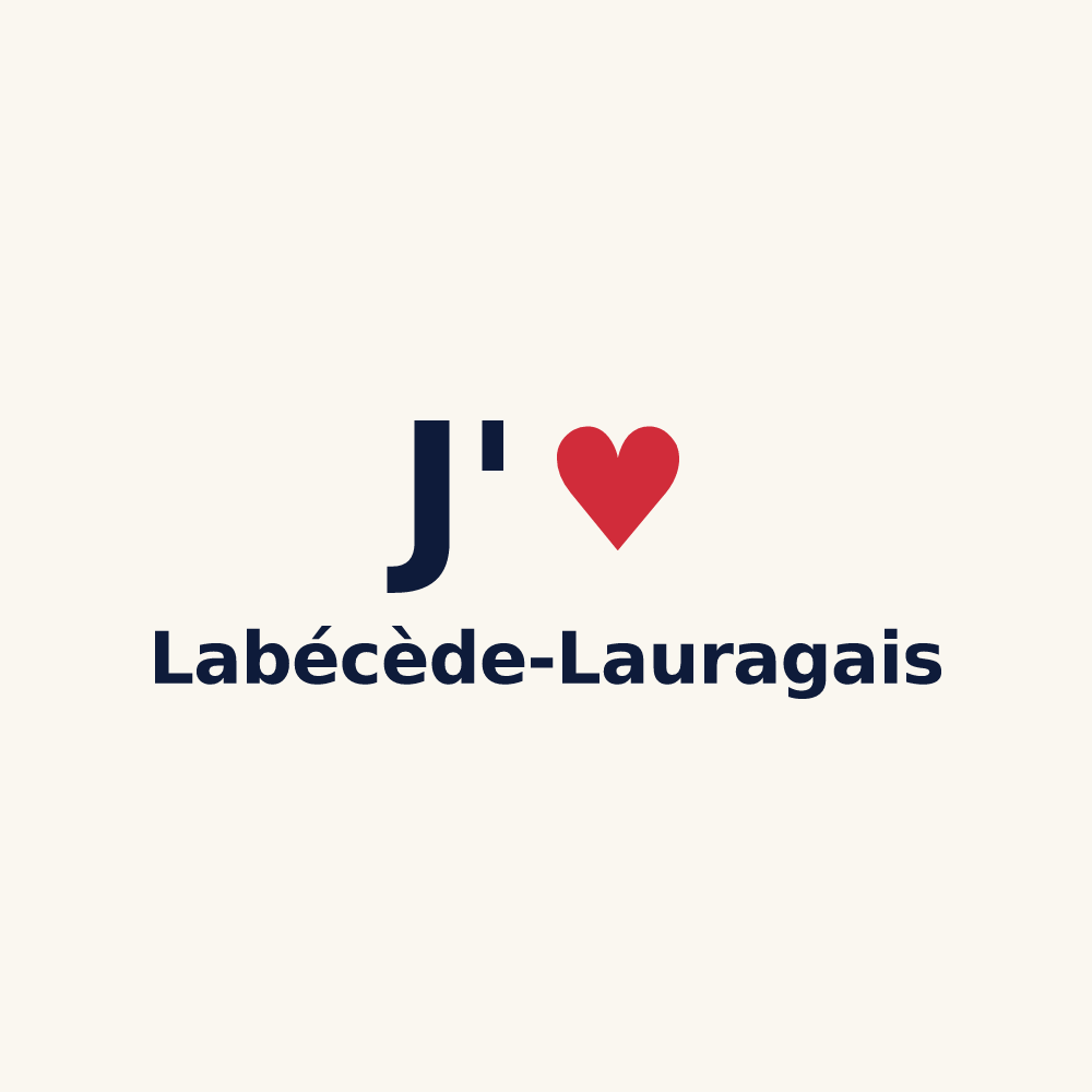 Tasse personnalisée Labécède-Lauragais — design J'aime Labécède-Lauragais