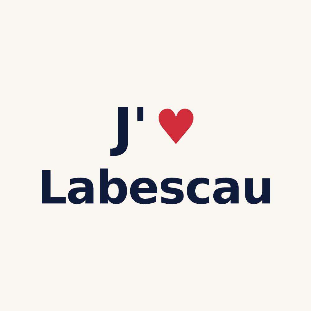 Tasse personnalisée Labescau — design J'aime Labescau
