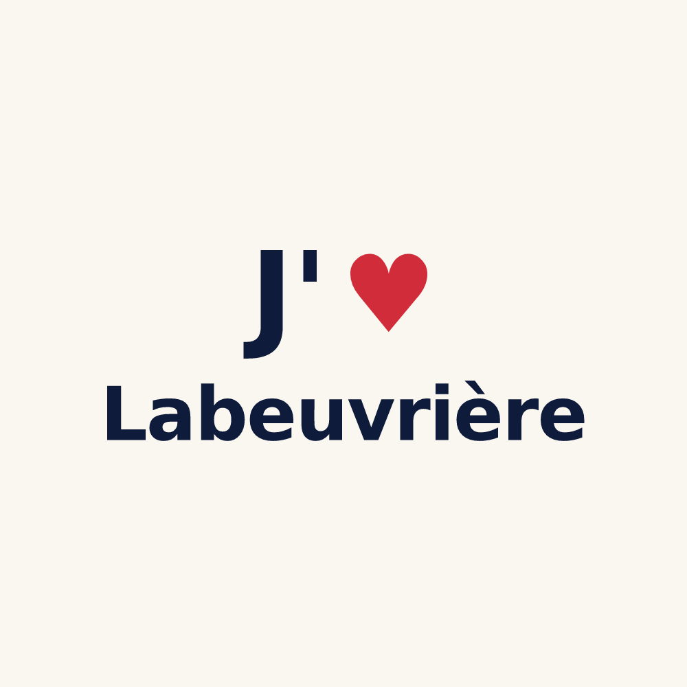 Tasse personnalisée Labeuvrière — design J'aime Labeuvrière