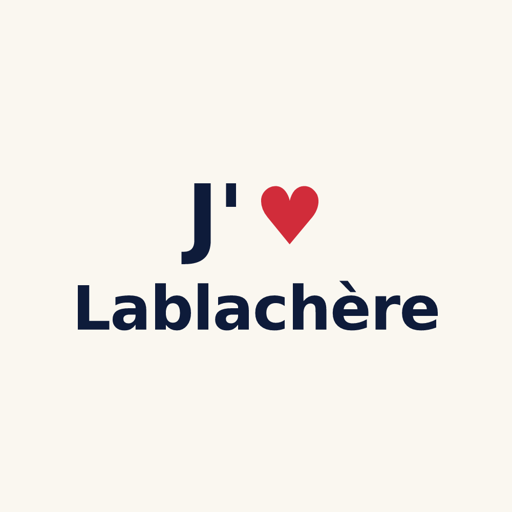 Tasse personnalisée Lablachère — design J'aime Lablachère