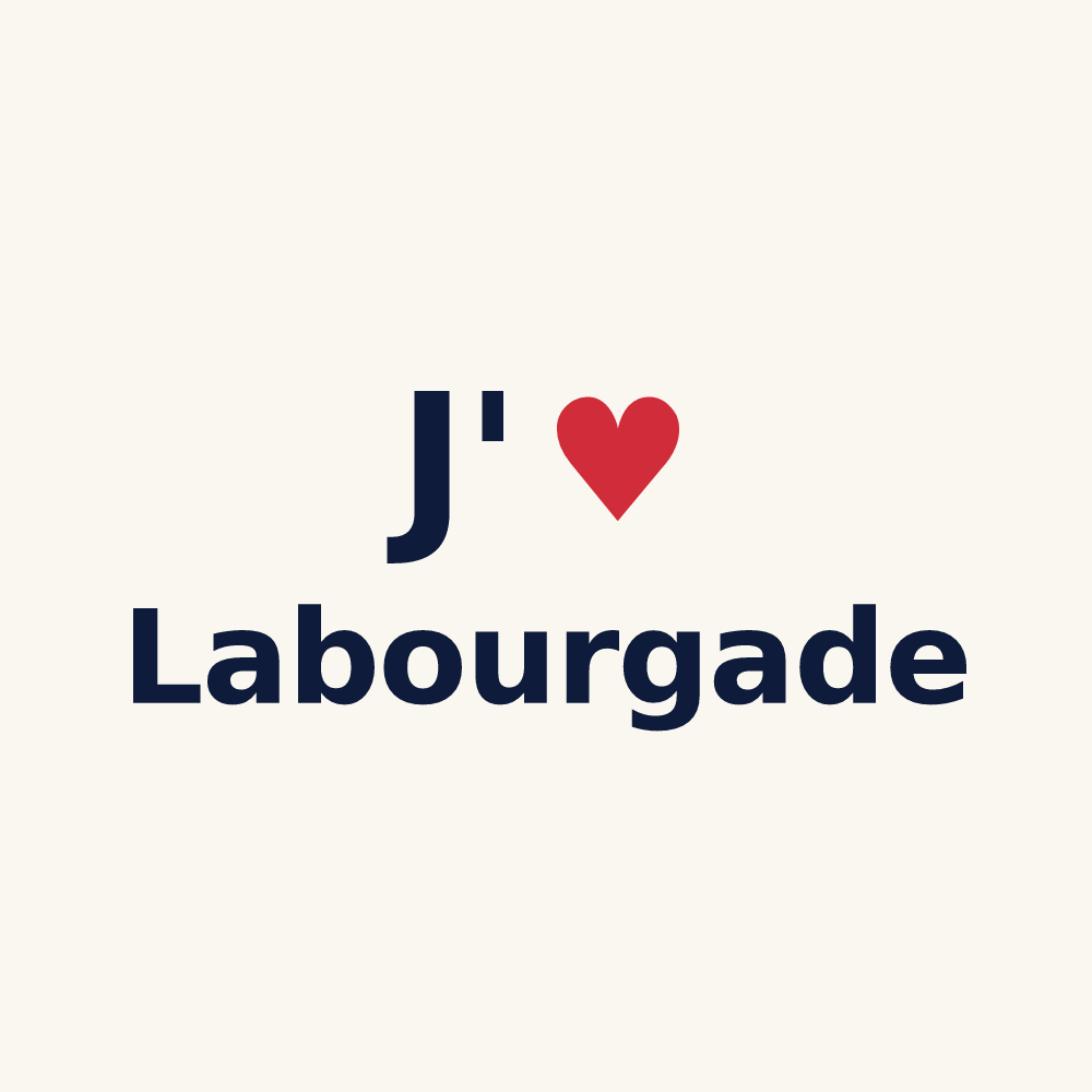Tasse personnalisée Labourgade — design J'aime Labourgade