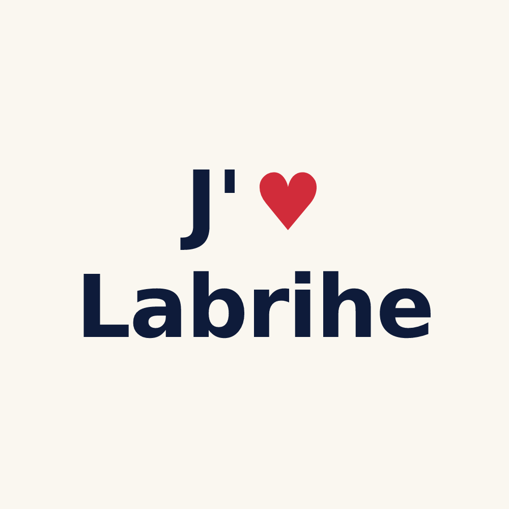 Tasse personnalisée Labrihe — design J'aime Labrihe