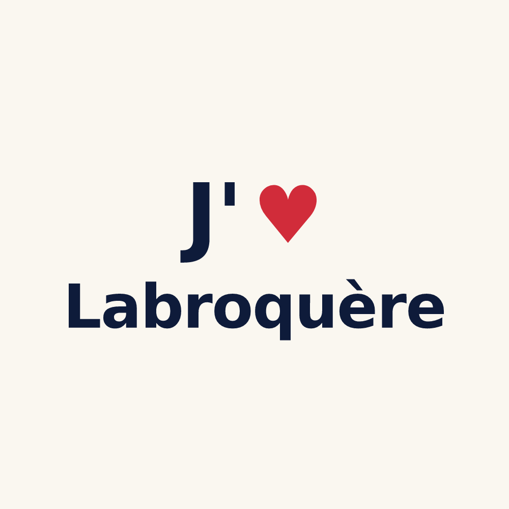 Tasse personnalisée Labroquère — design J'aime Labroquère