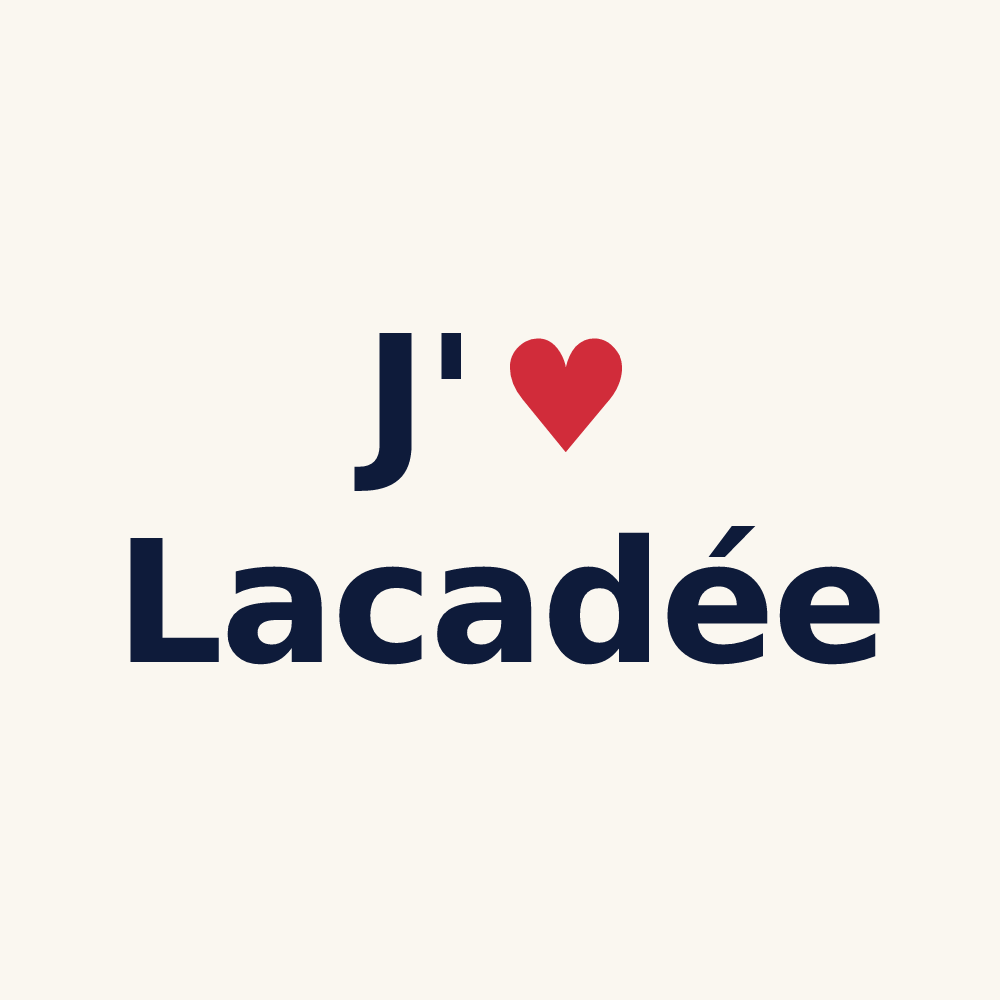 Tasse personnalisée Lacadée — design J'aime Lacadée