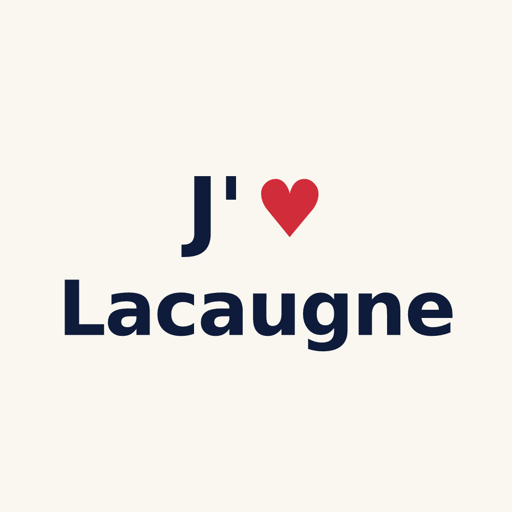 Tasse personnalisée Lacaugne — design J'aime Lacaugne