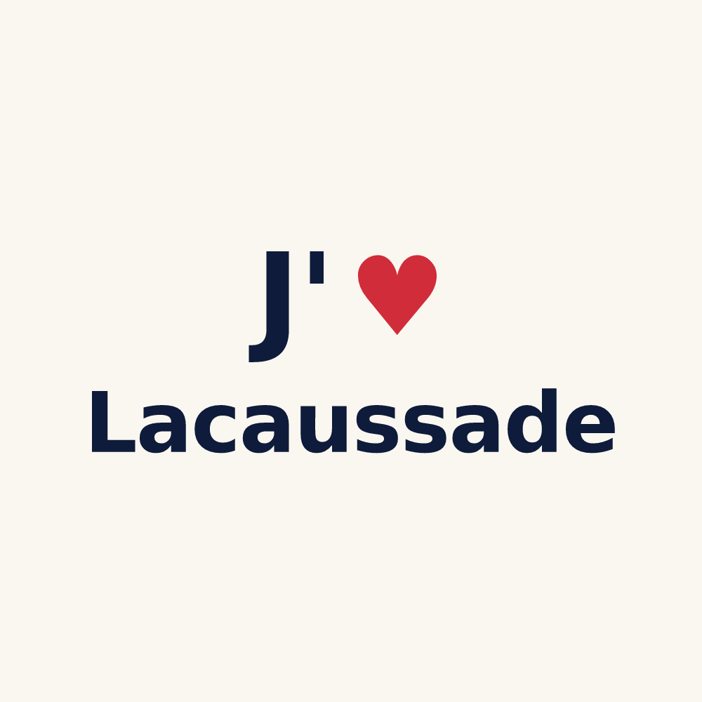 Tasse personnalisée Lacaussade — design J'aime Lacaussade