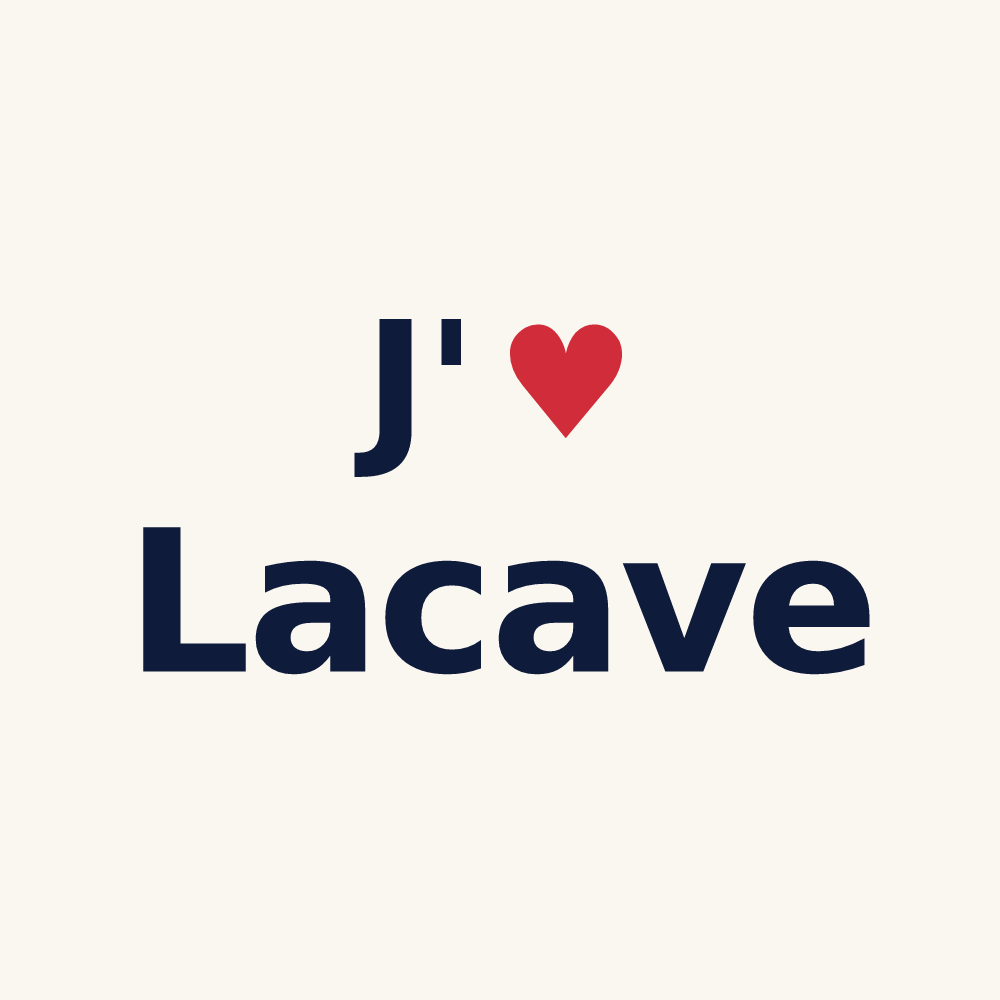 Tasse personnalisée Lacave — design J'aime Lacave