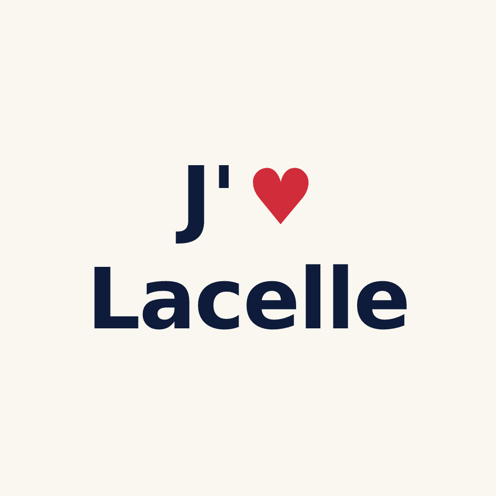 Tasse personnalisée Lacelle — design J'aime Lacelle